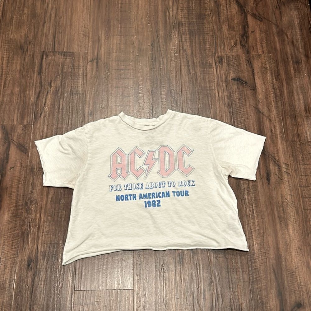Original Retro Brand AC/DC Cream Short Sleeve Tour Tee